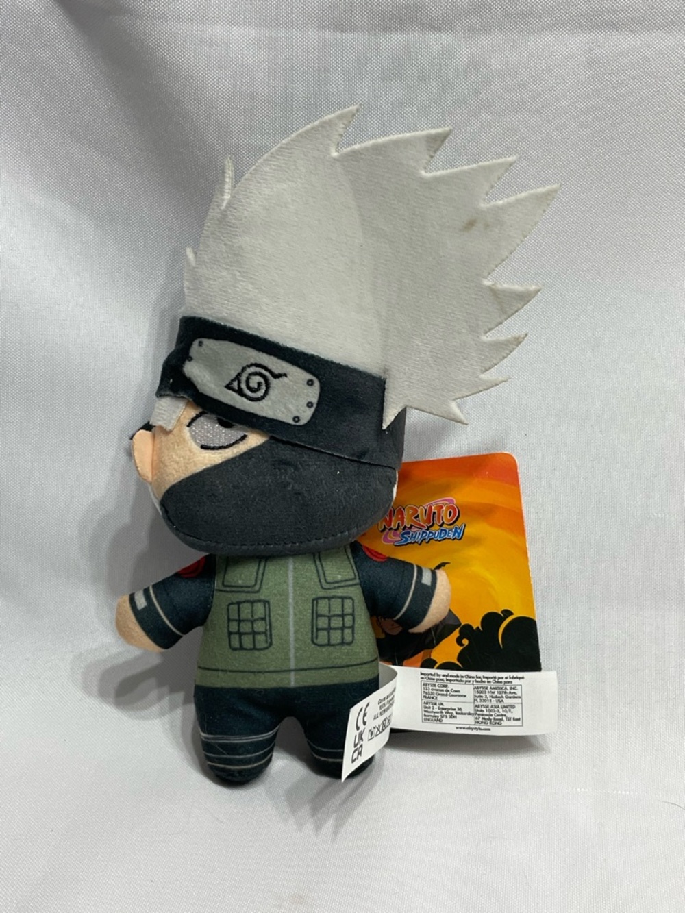 8” Kakashi Hatake Sensei plush figure Naruto Shippuden Great Condition with Tag